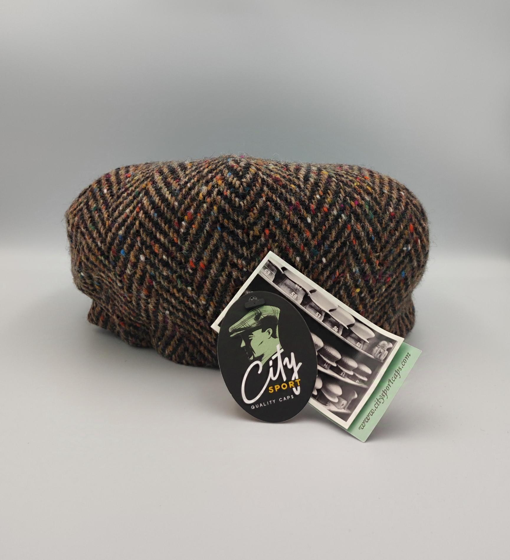 Casquette irlandaise tweed chiné