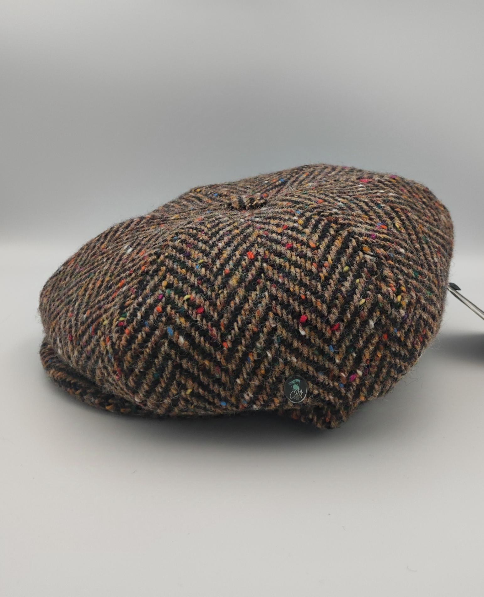 Casquette irlandaise tweed chiné