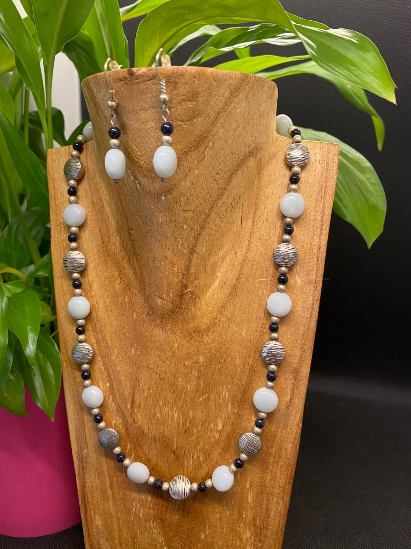 Parure amazonite pierre de sable