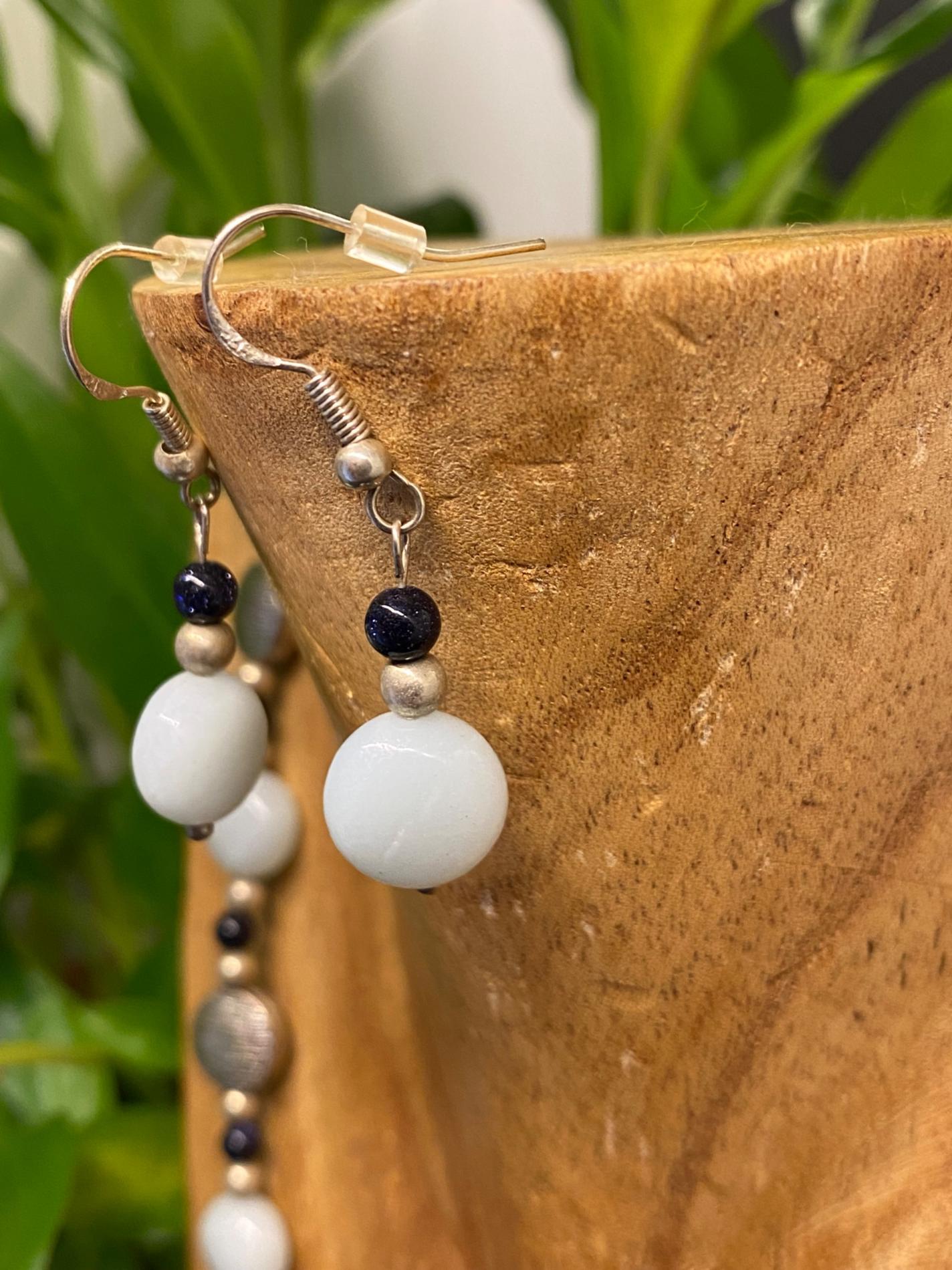 Parure amazonite pierre de sable