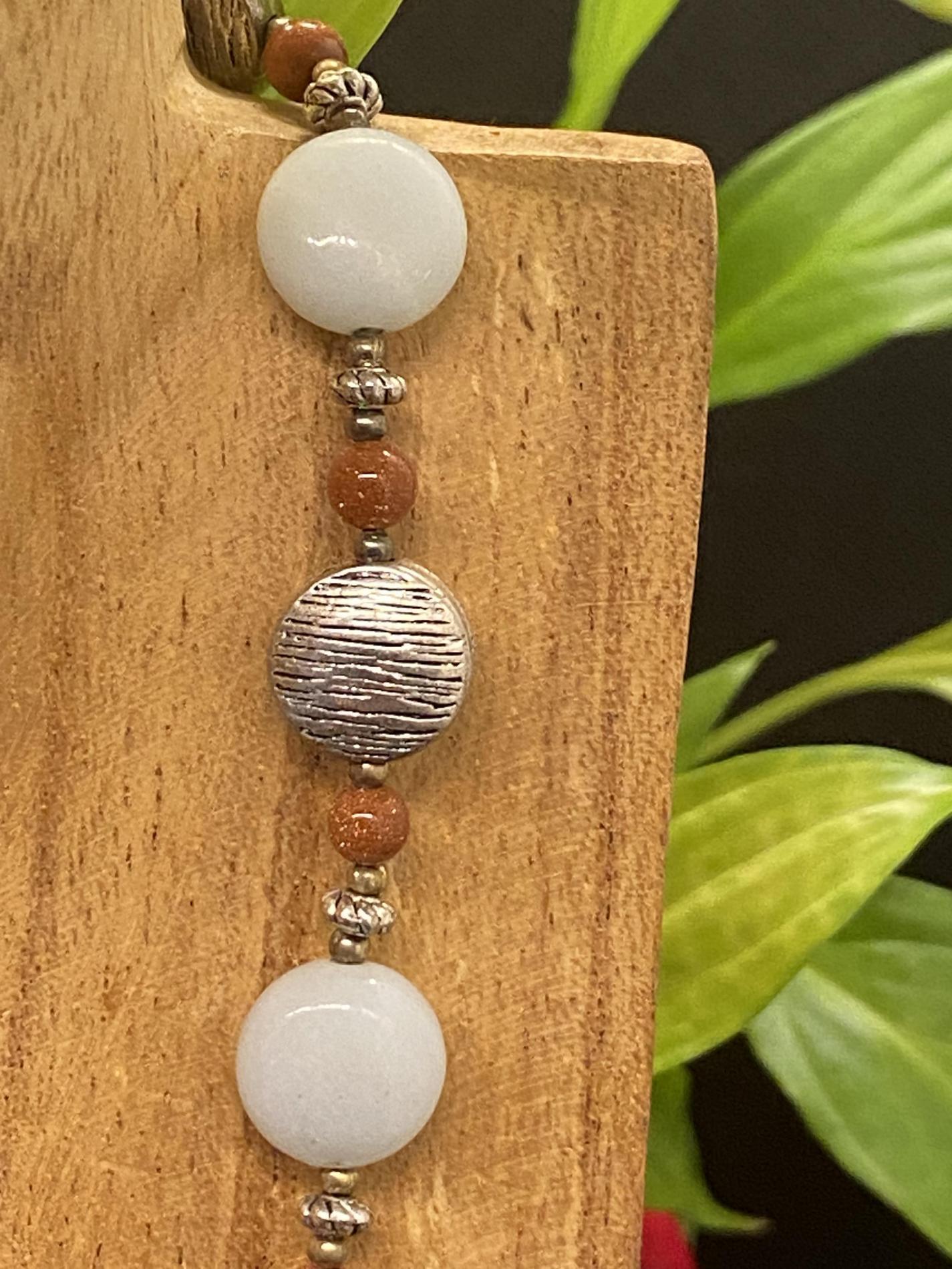 Collier amazonite pierre de sable