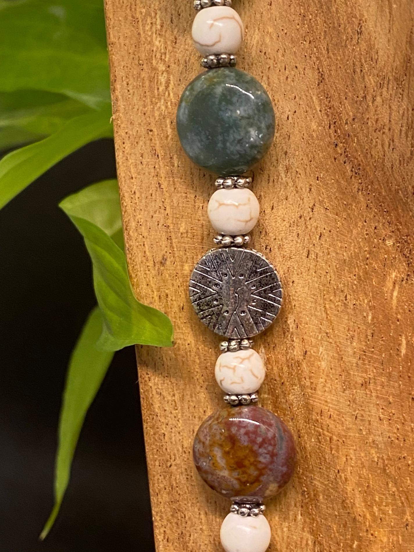 Parure agate indienne howlite