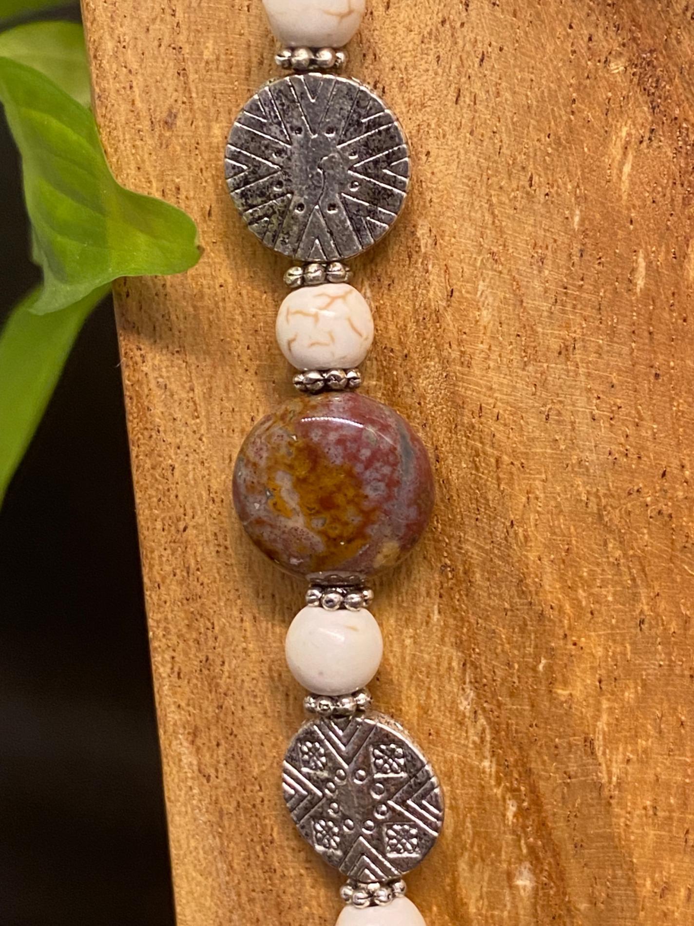 Parure agate indienne howlite