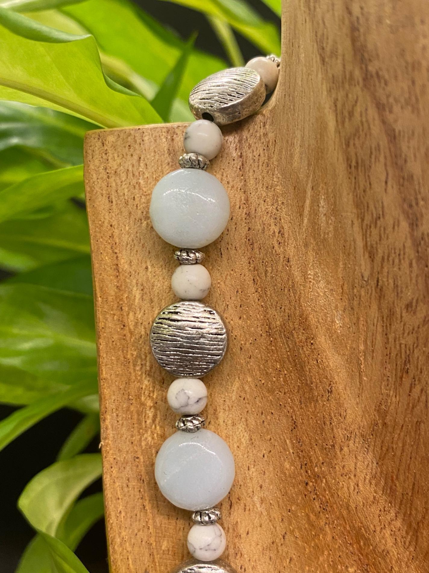 Collier amazonite howlite