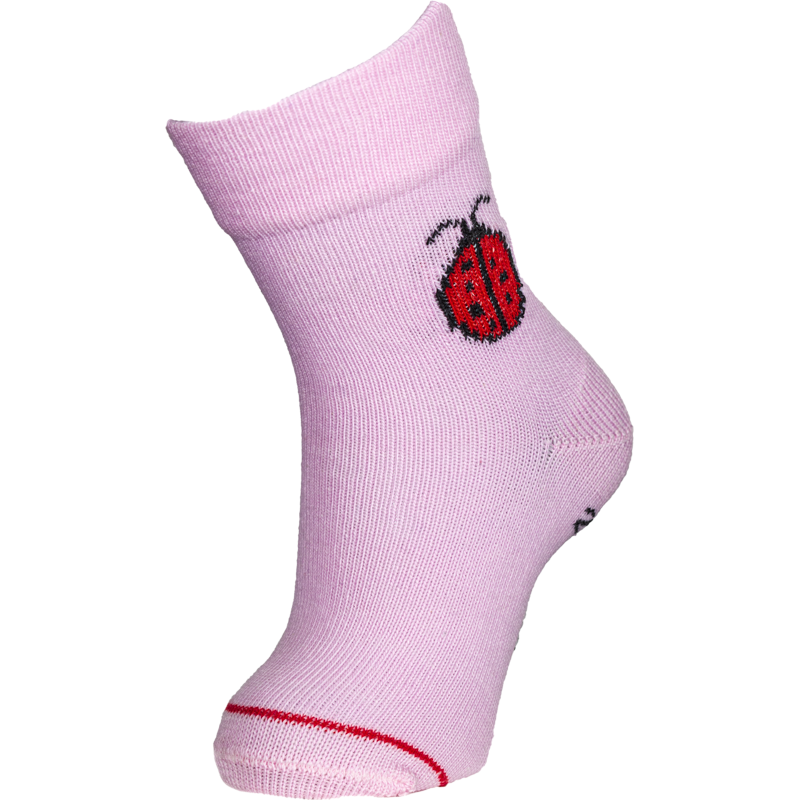 Chaussettes enfant coton bio rose