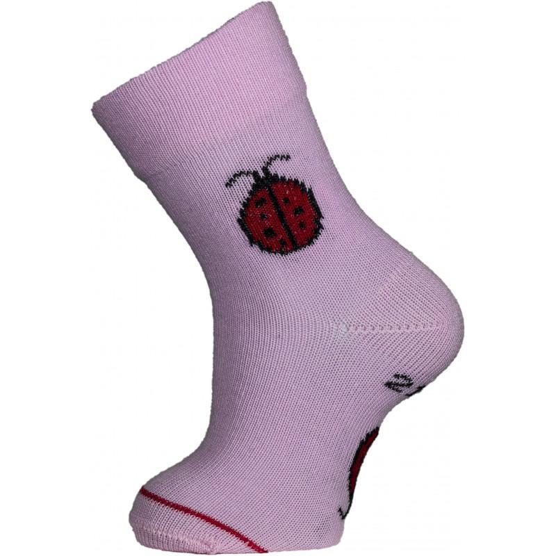 Chaussettes enfant coton bio rose