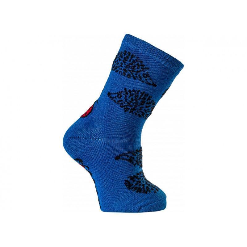Chaussettes enfant laine bleu