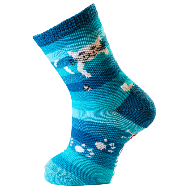 Chaussettes enfant coton bleu