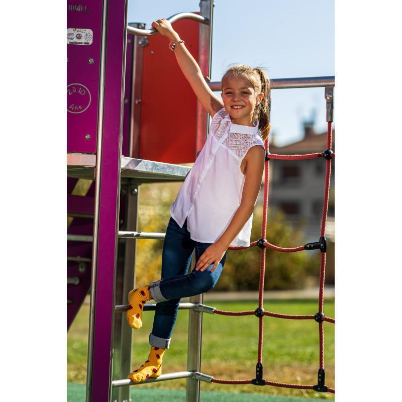 Chaussettes enfant coton jaune