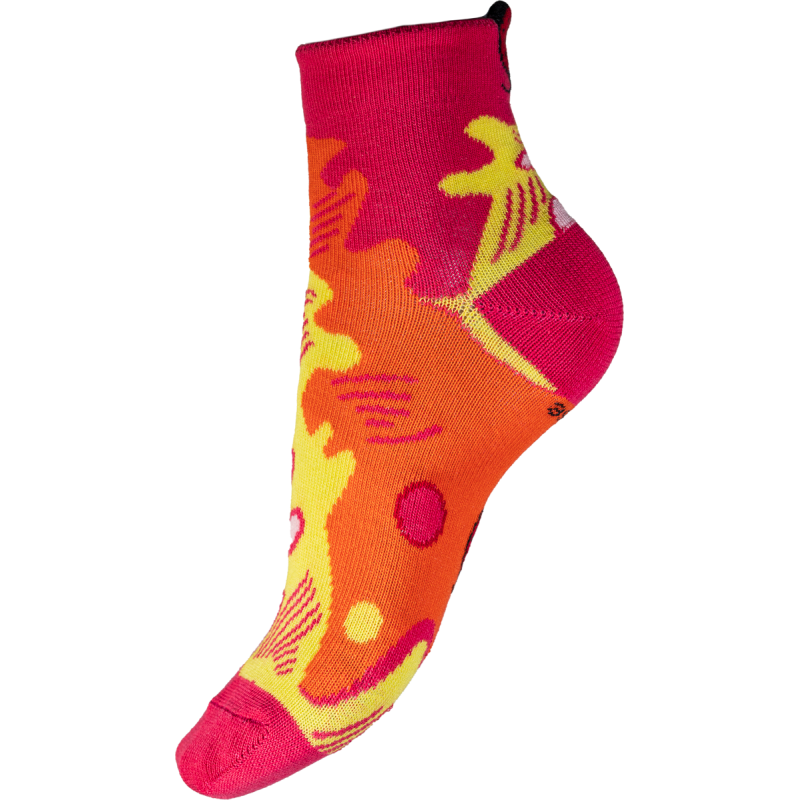 Socquettes fantaisie coton rose orange jaune