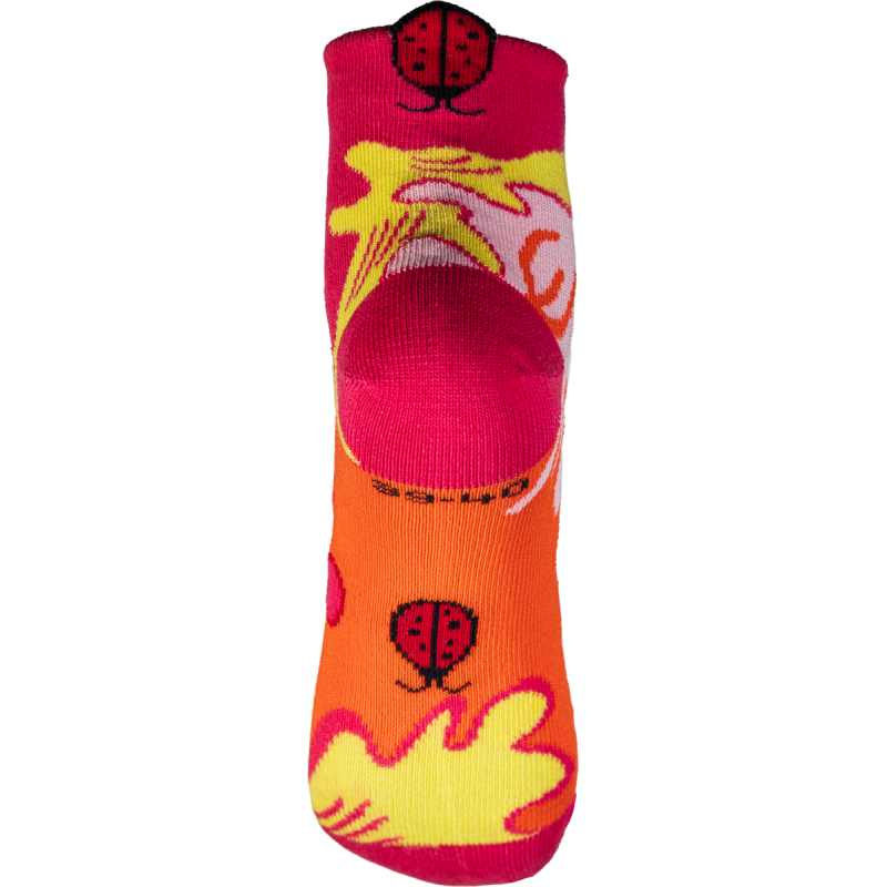 Socquettes fantaisie coton rose orange jaune