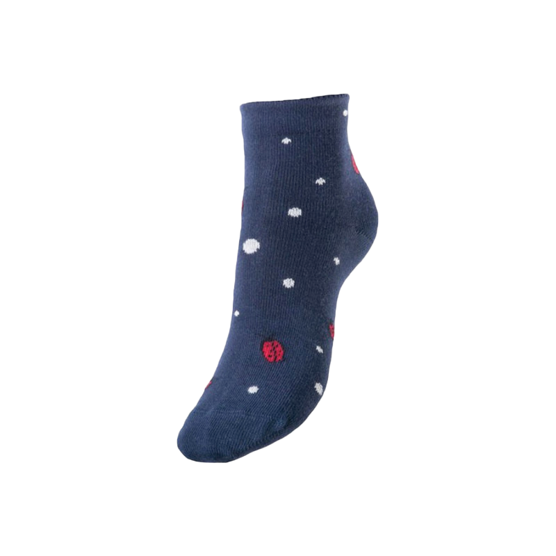 Socquettes coton marine coccinelle
