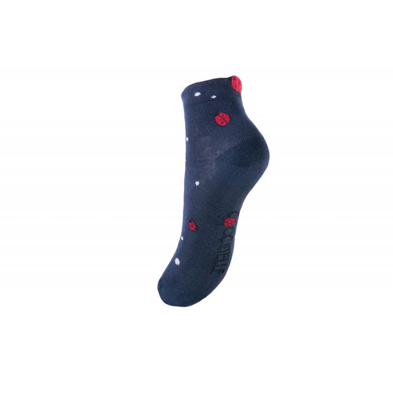 Socquettes coton marine coccinelle