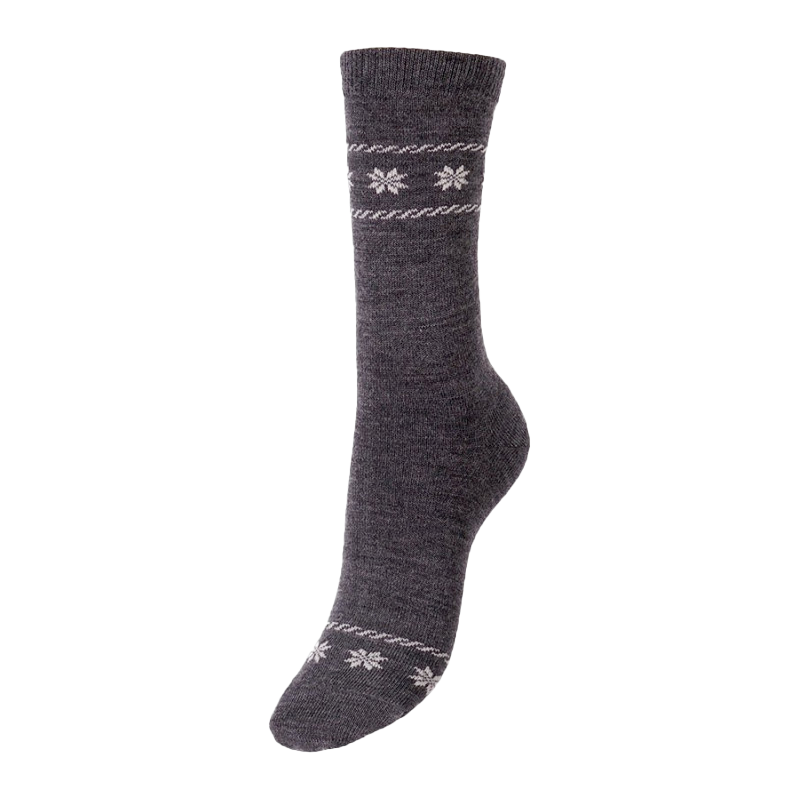Chaussettes laine mérinos gris
