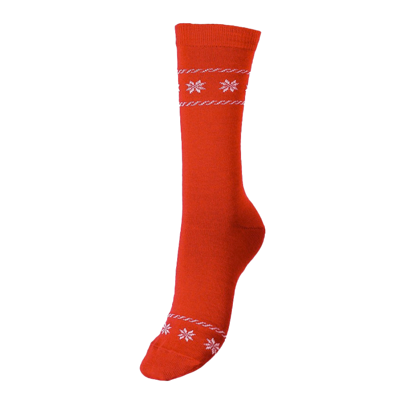 Chaussettes laine mérinos rouge