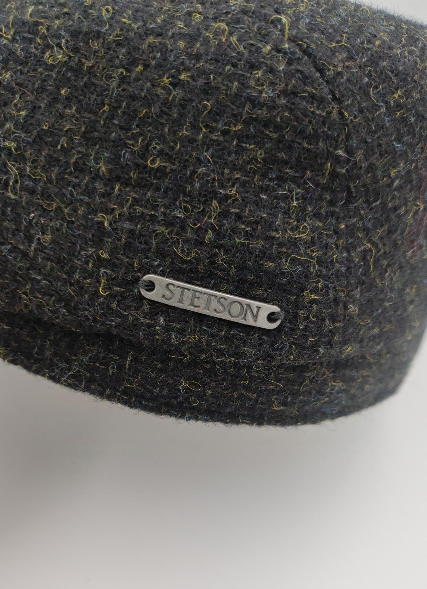 Casquette plate en laine olive Stetson