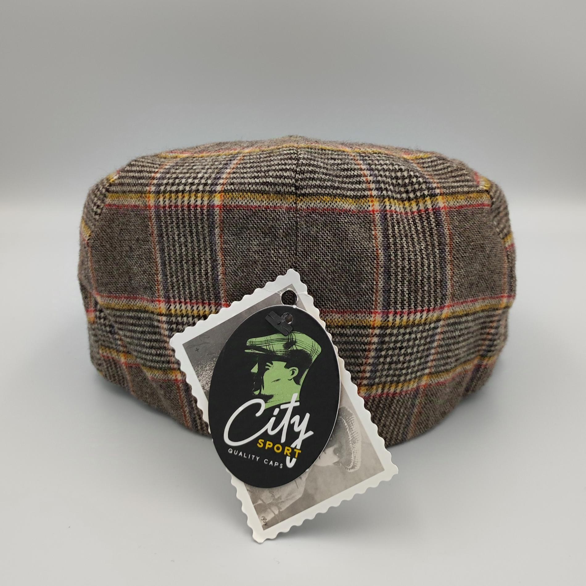 Casquette plate écossais