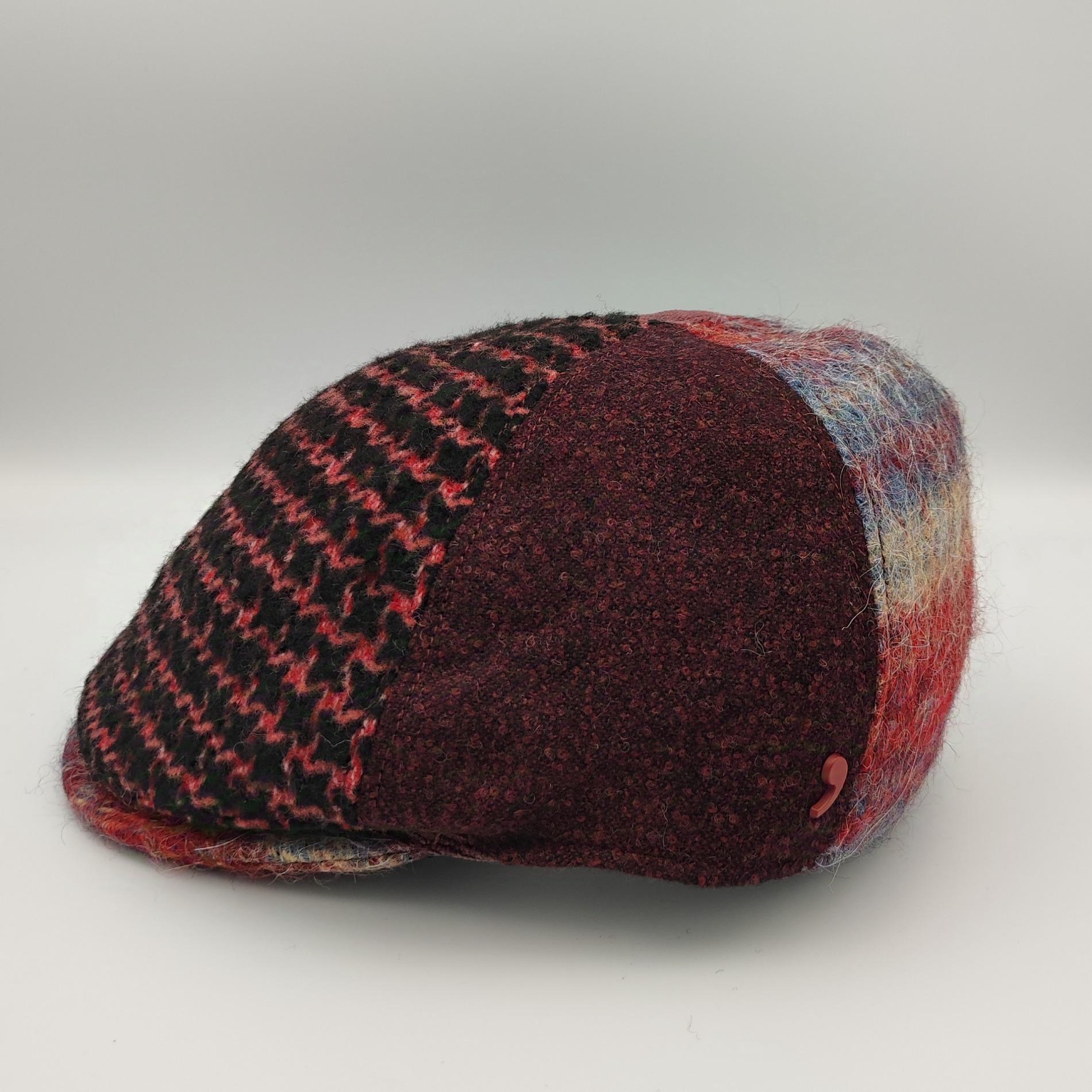 Casquette plate fantaisie bordeaux