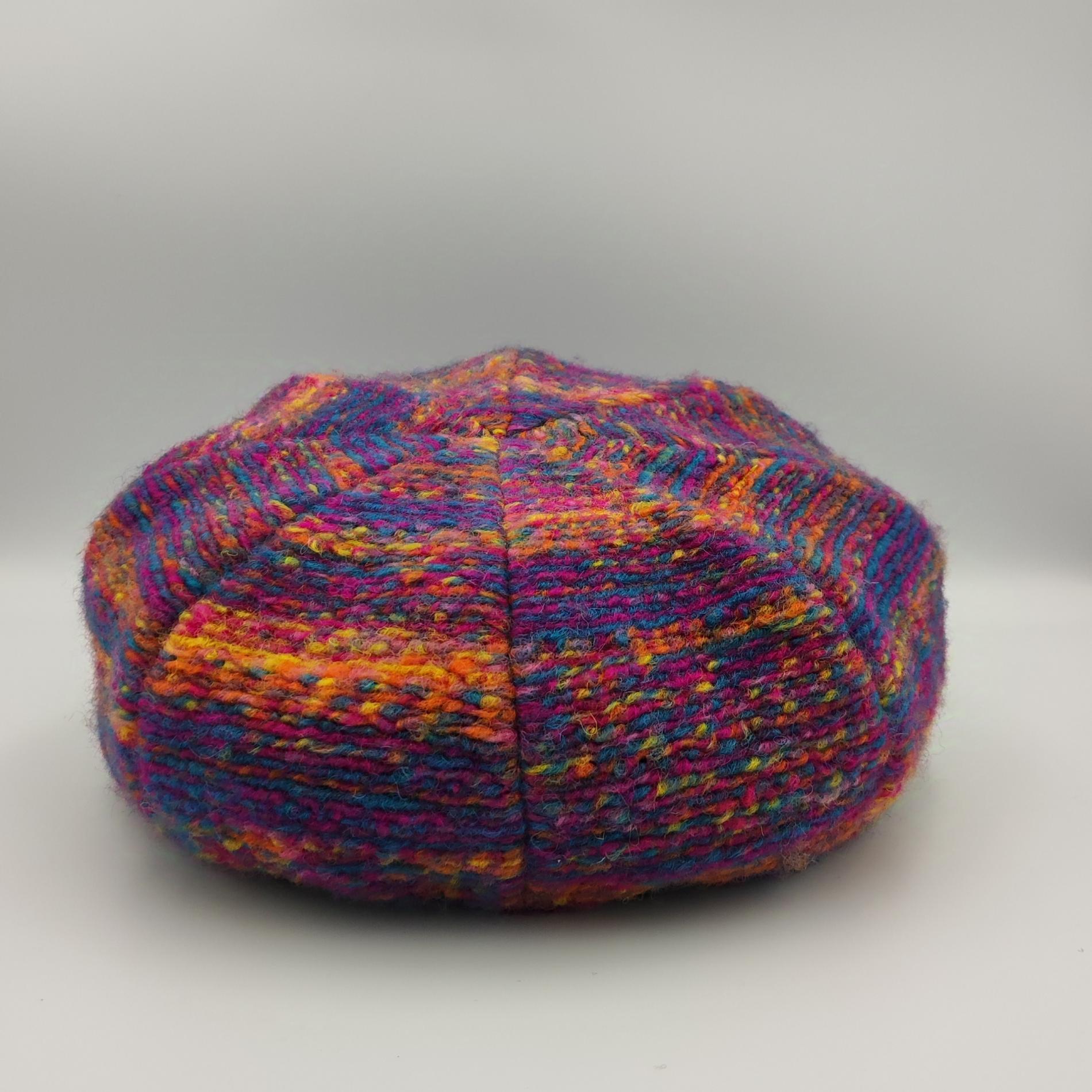 Casquette gavroche maille tricot multicolore