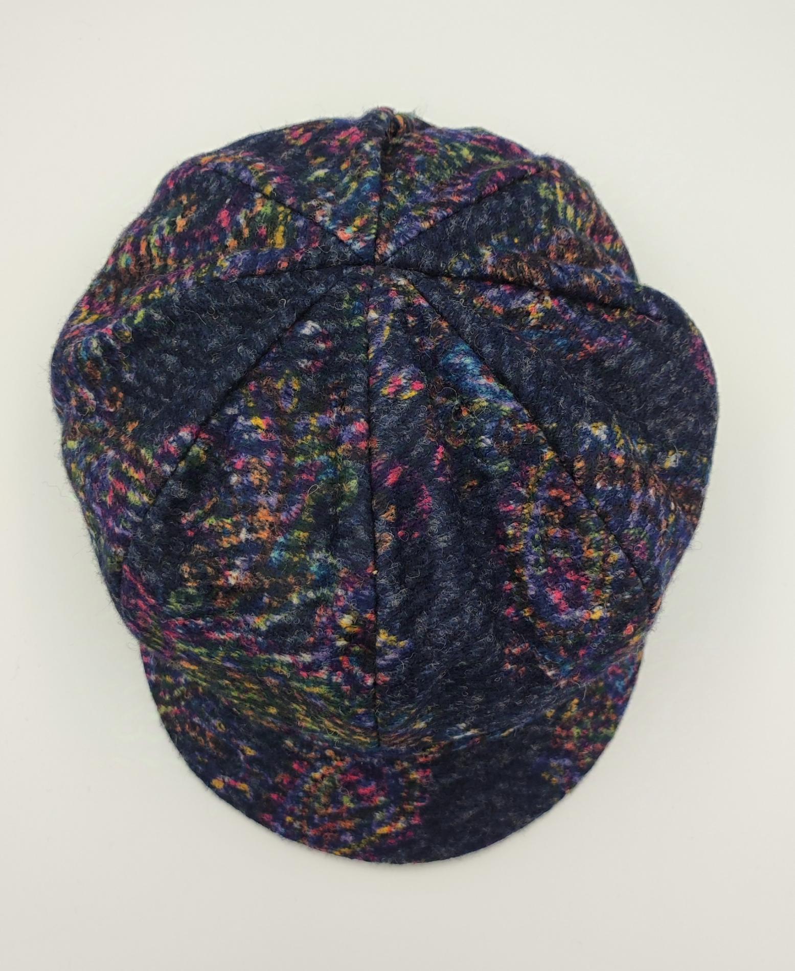 Casquette gavroche marine/ multicolore