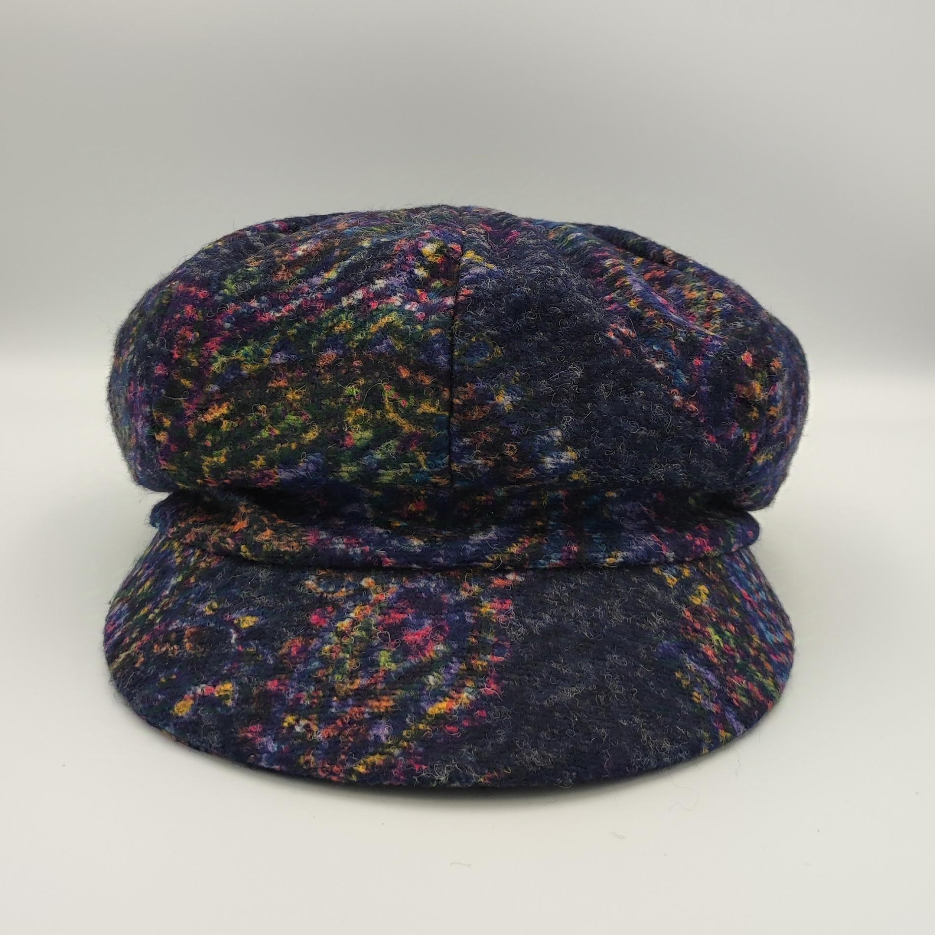 Casquette gavroche marine/ multicolore