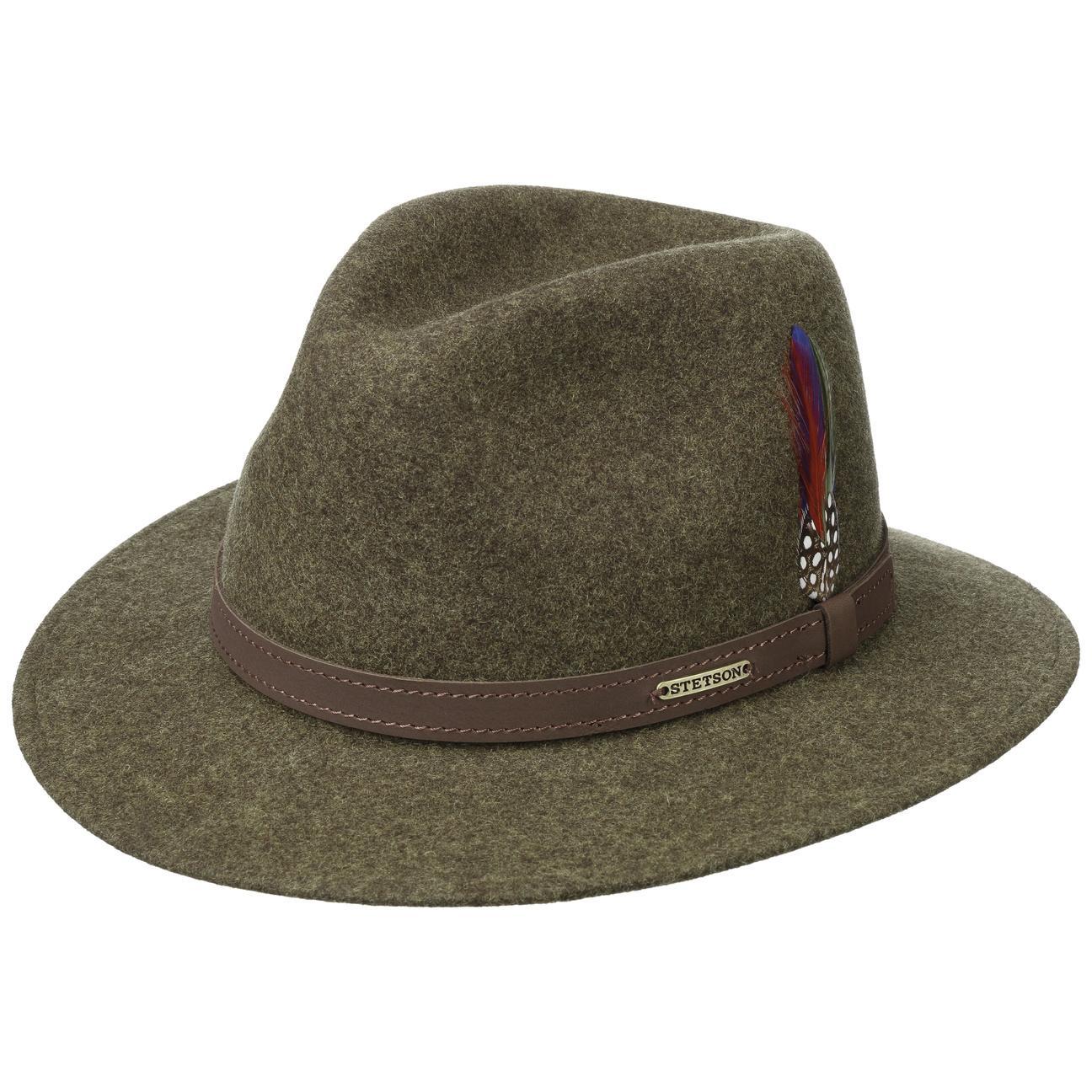 Chapeau feutre de laine marron Stetson