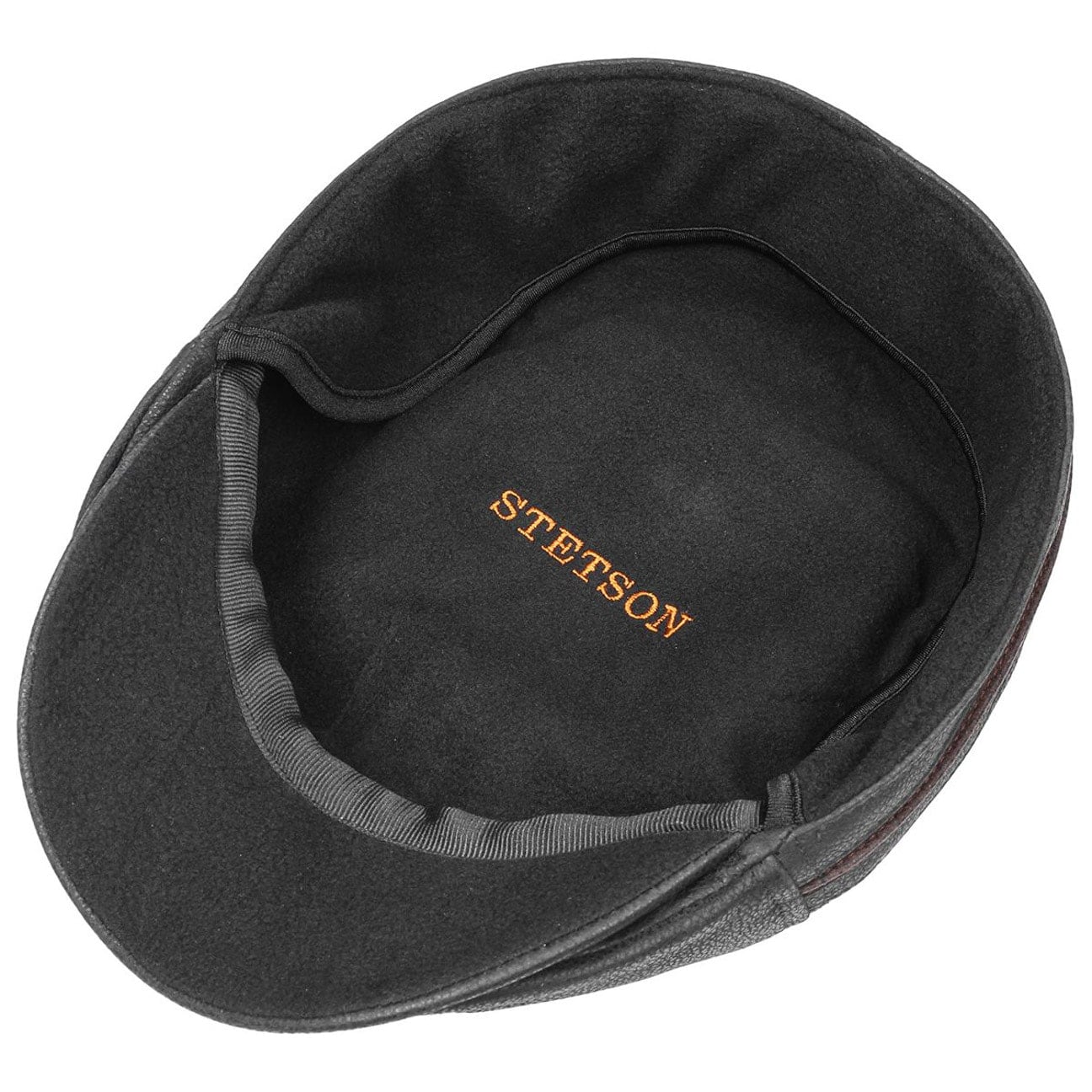 Casquette cuir noir doublée polaire Stetson