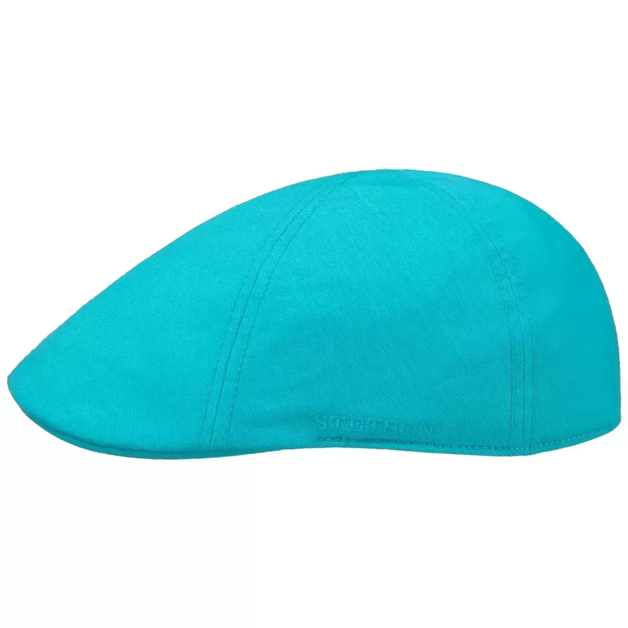 Casquette plate en coton turquoise Stetson