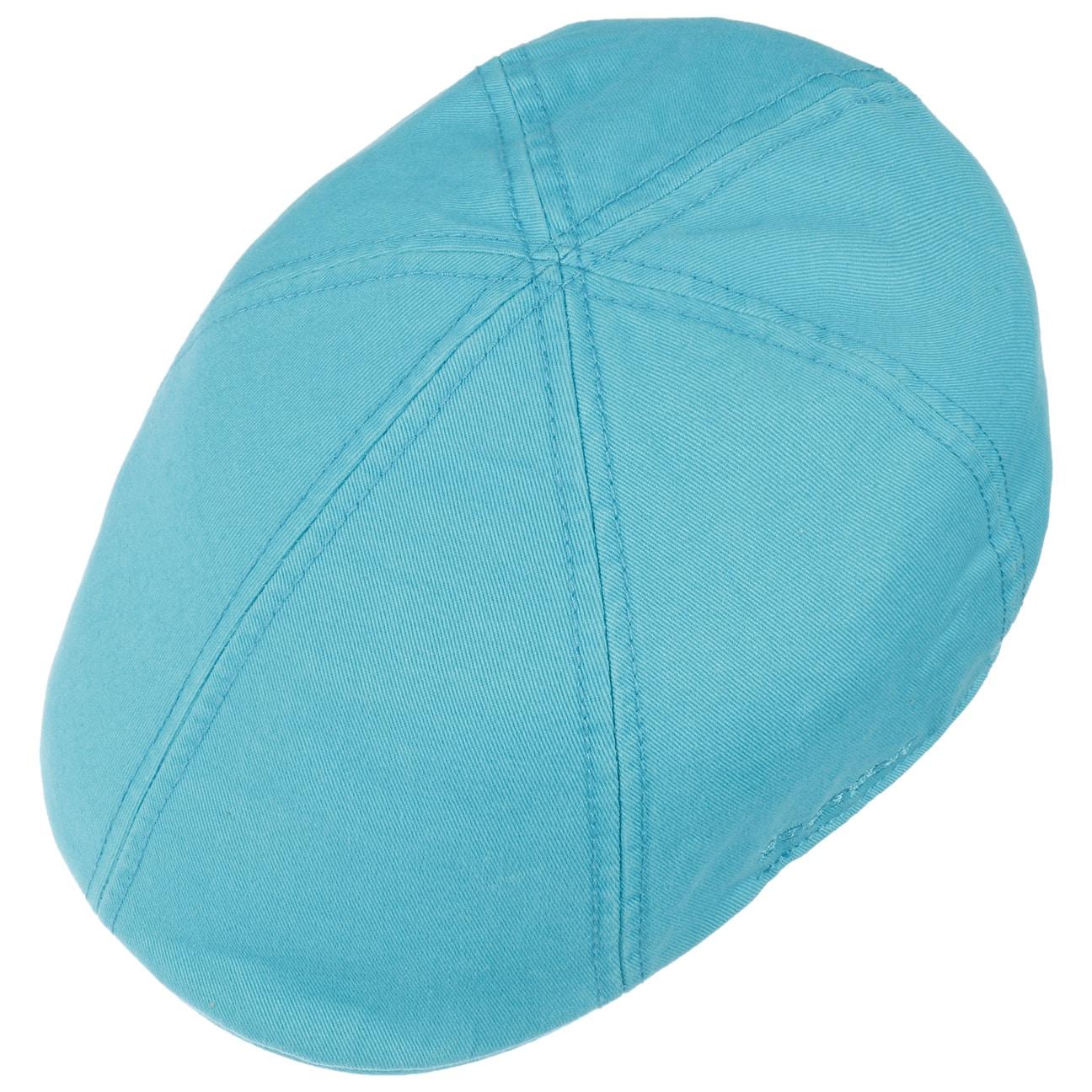 Casquette plate en coton turquoise Stetson