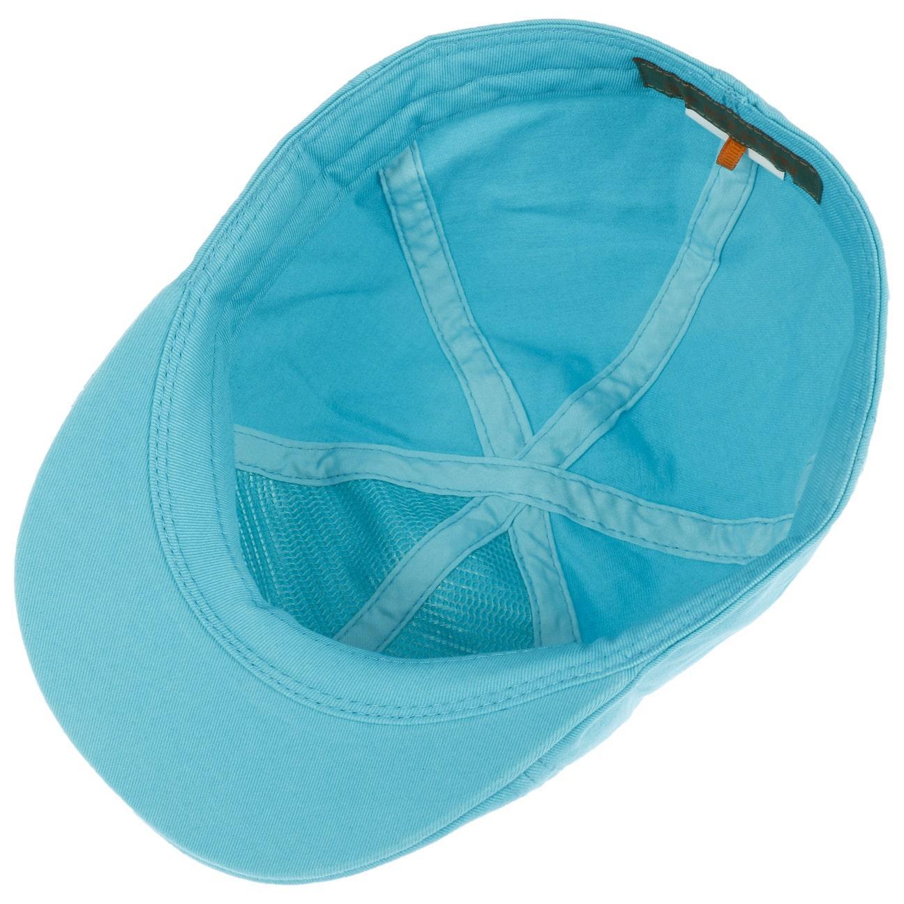 Casquette plate en coton turquoise Stetson
