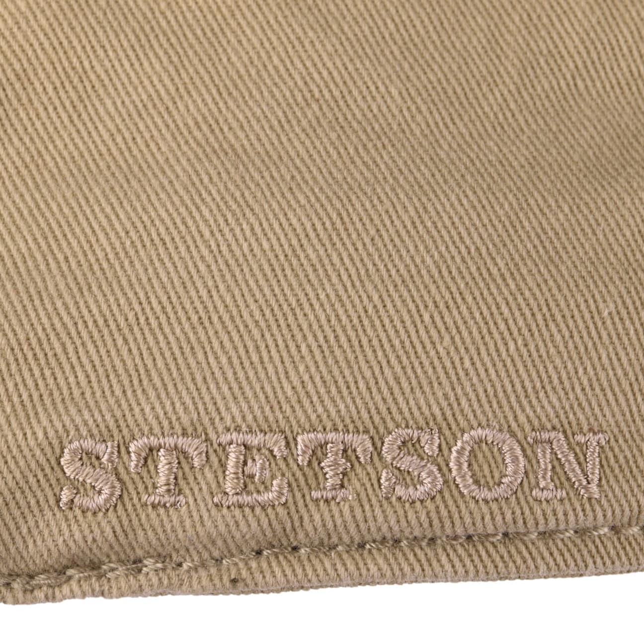 Casquette plate en coton beige Stetson