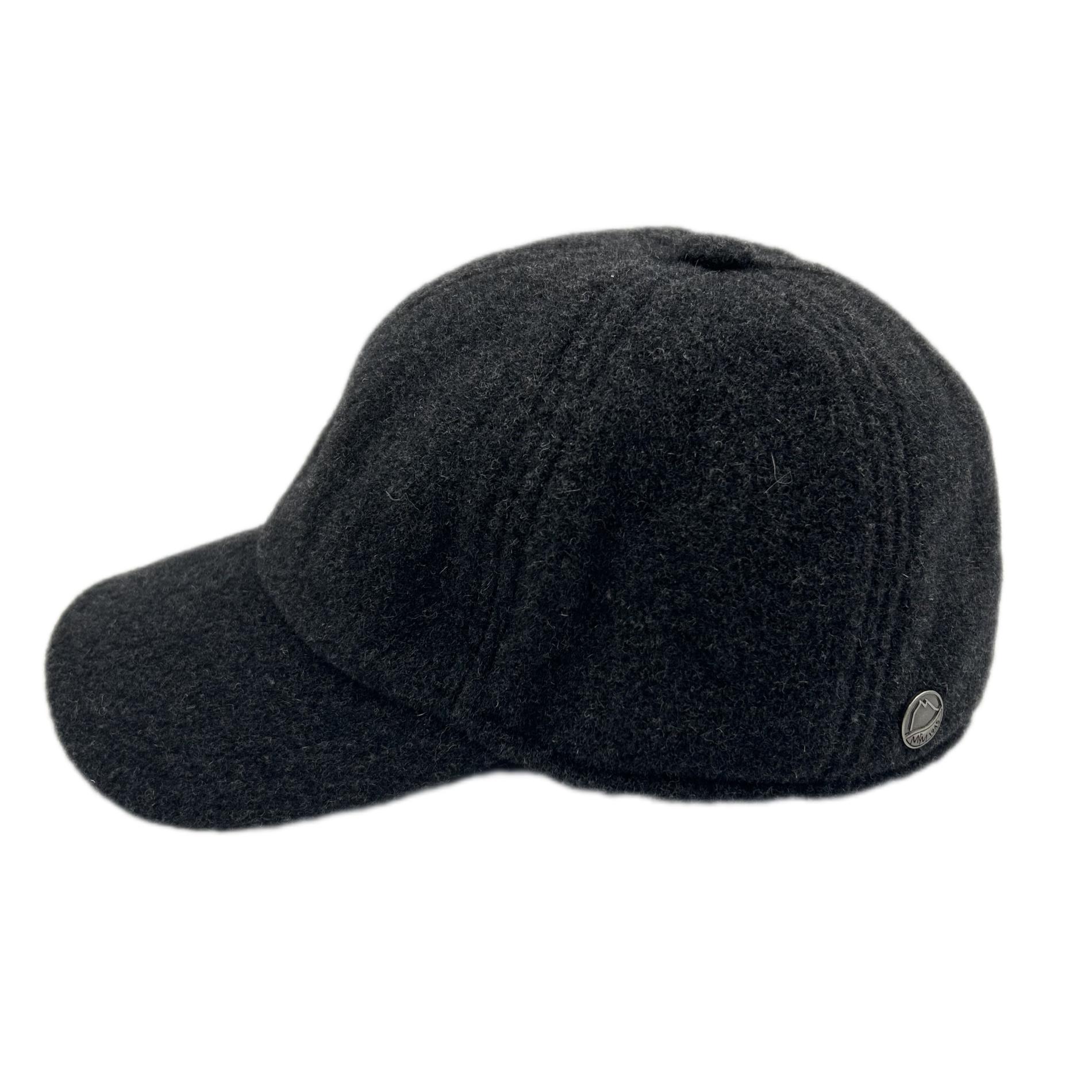 Casquette baseball laine noir