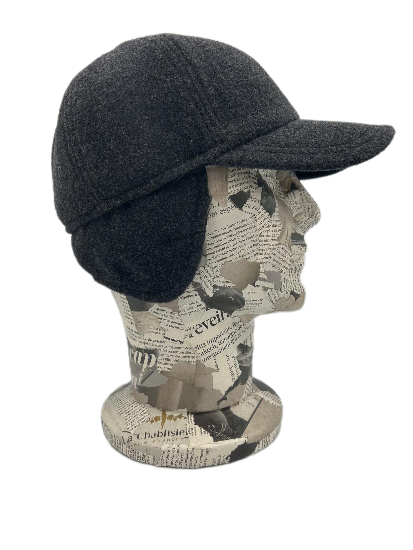 Casquette baseball laine noir