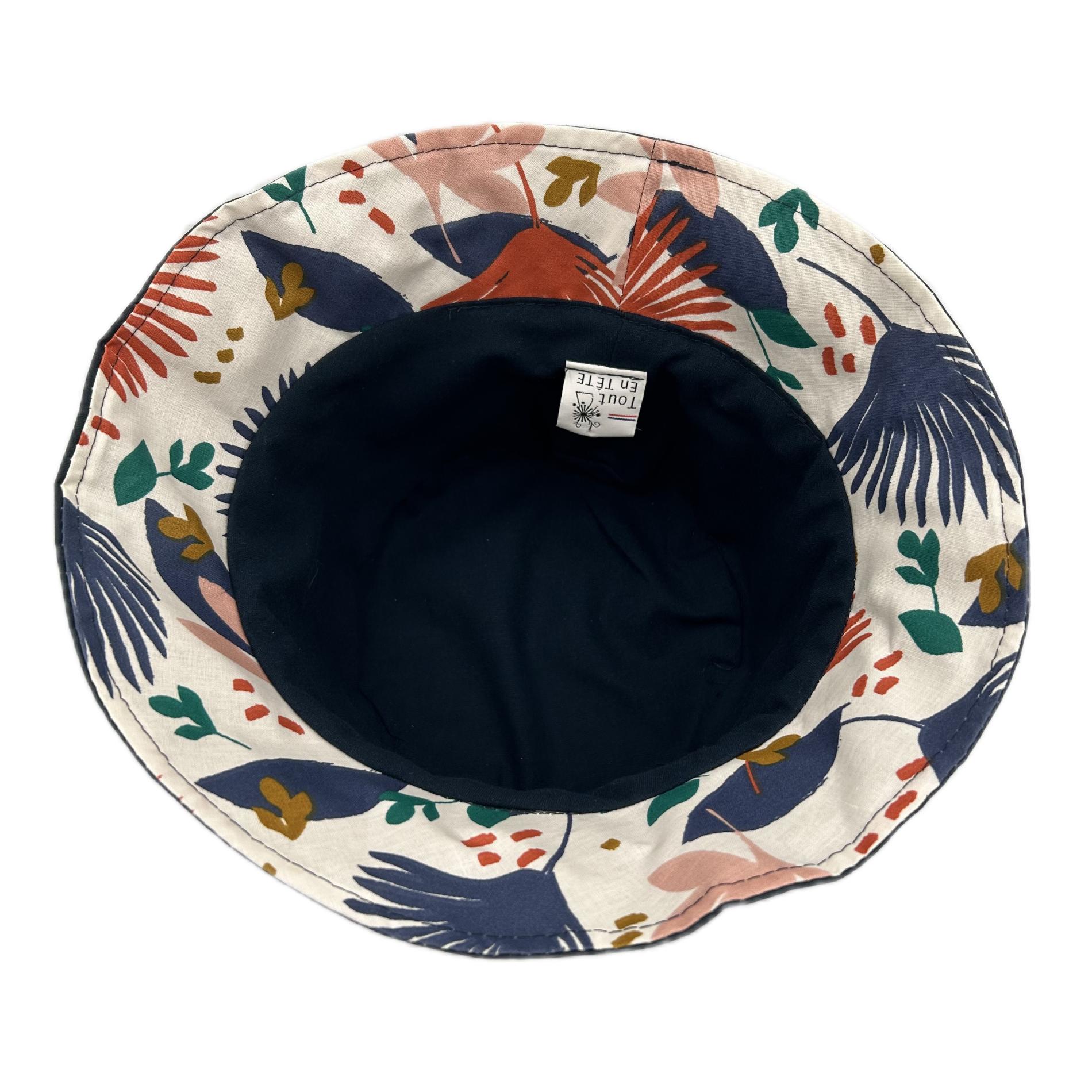 Chapeau de pluie marine fleuri