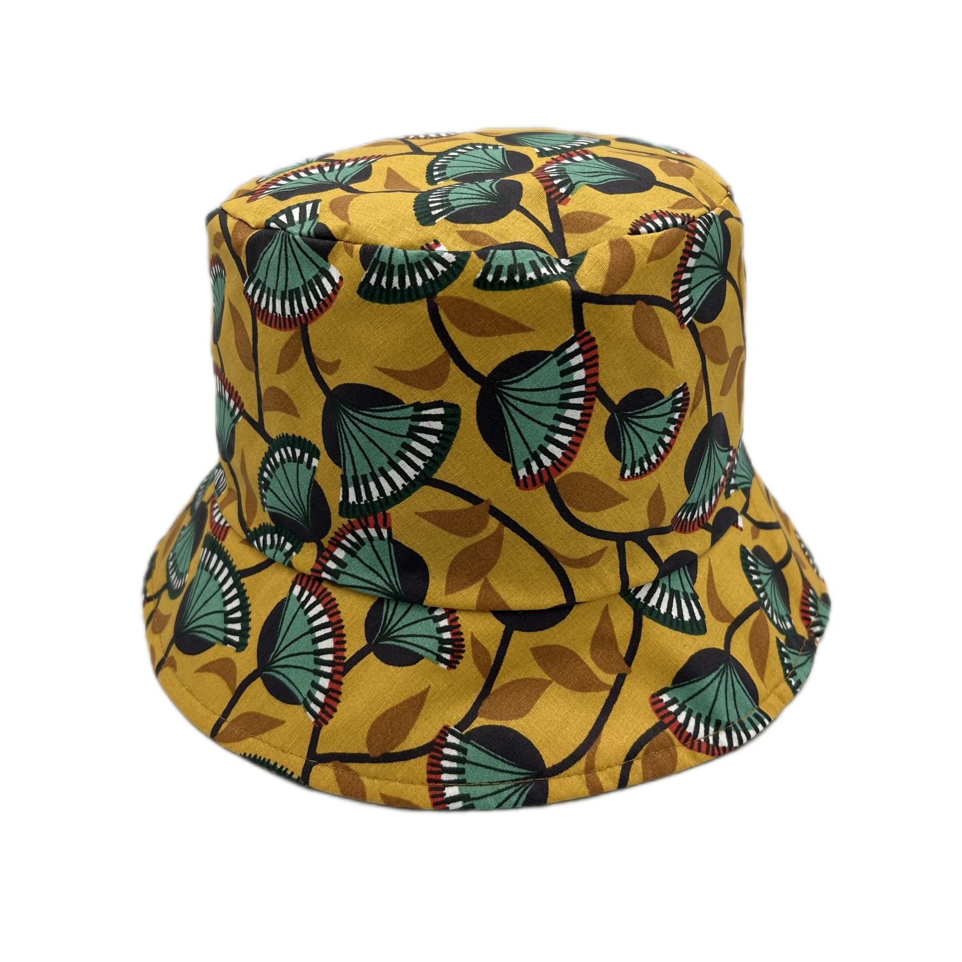 Chapeau de pluie moutarde à motif