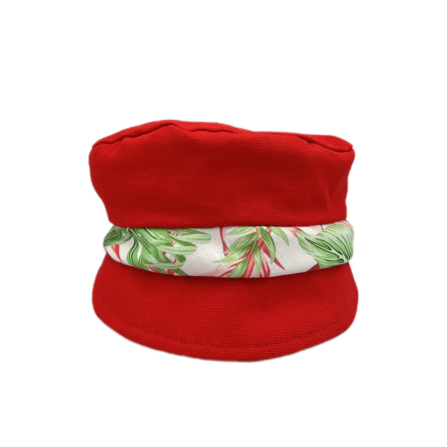 Casquette marin rouge