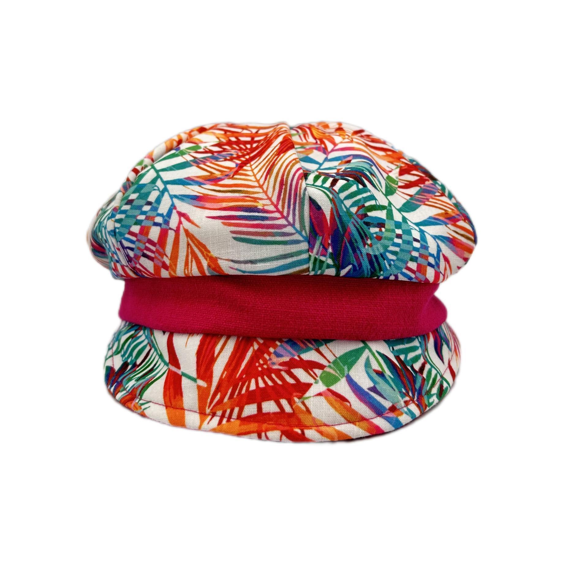 Casquette gavroche multicolore rose
