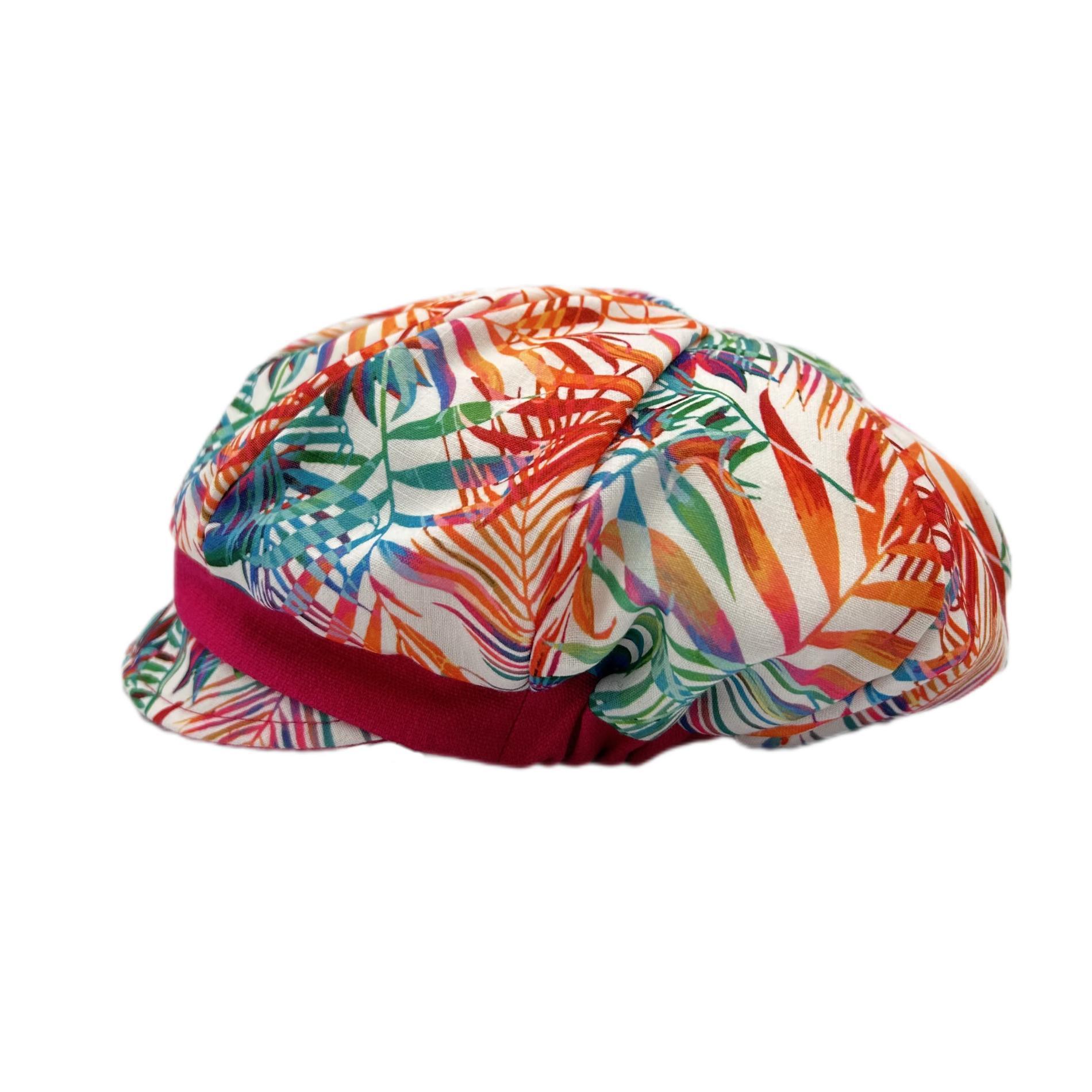Casquette gavroche multicolore rose
