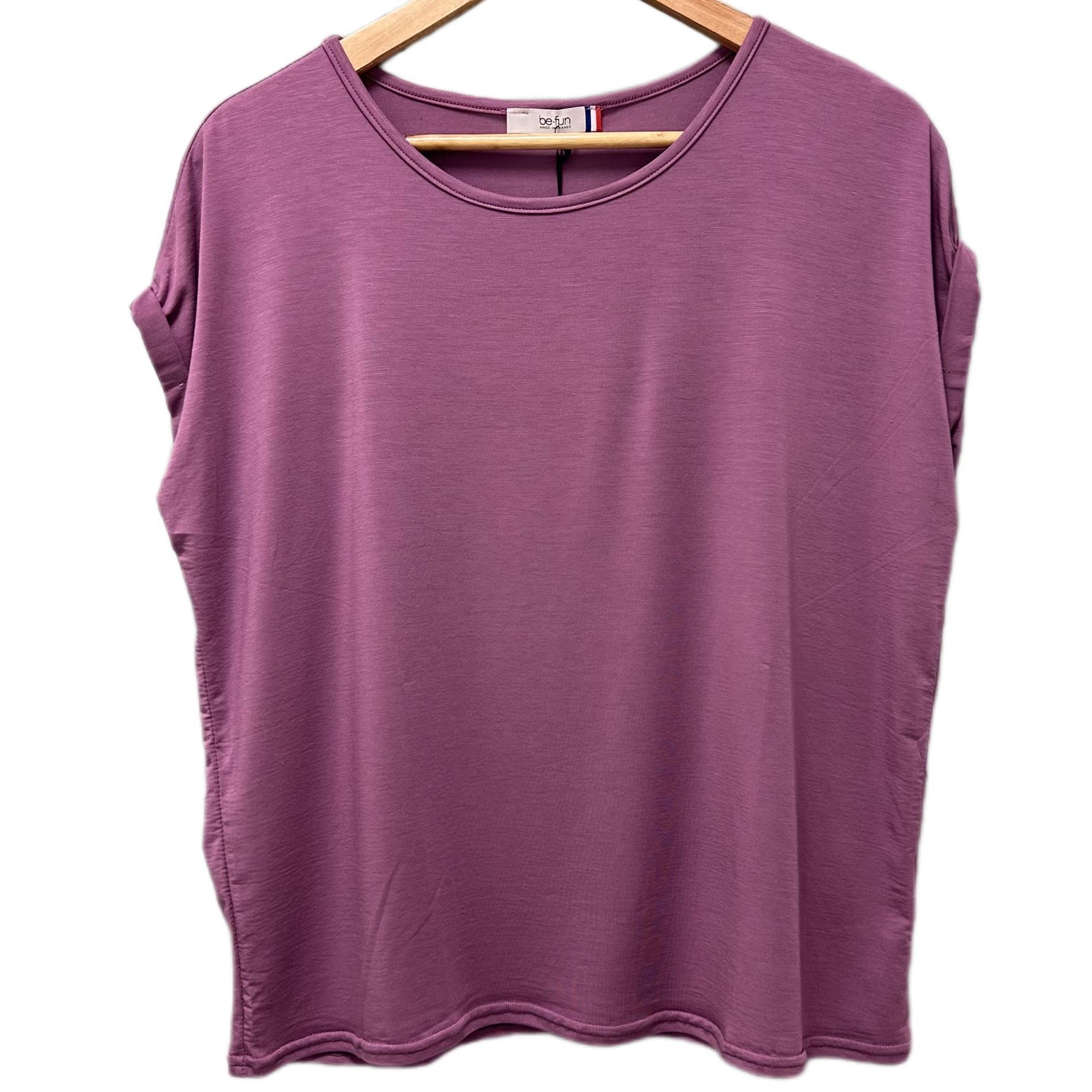 T-shirt manche courte retroussé