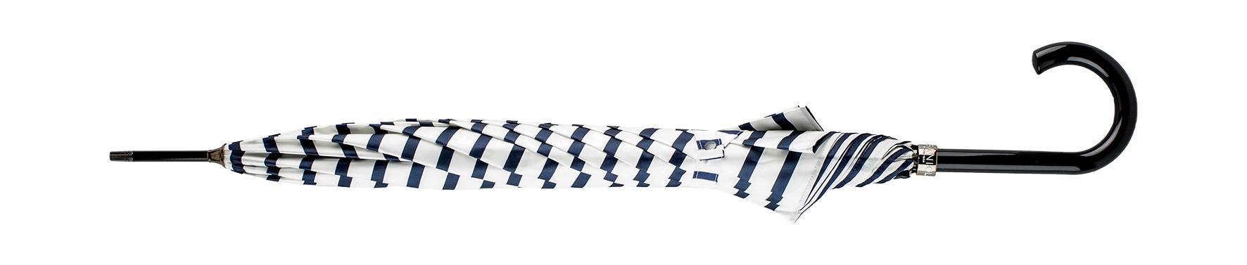 Parapluie canne Marinière écru